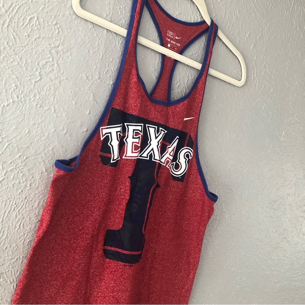 Texas Rangers Sleeveless Tank, Nike Tees Racerback Top - Small - Picture 2 of 6